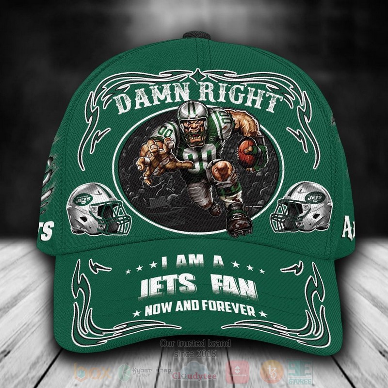 BEST New York Jets Mascot NFL Team Custom Name 3D Cap word1