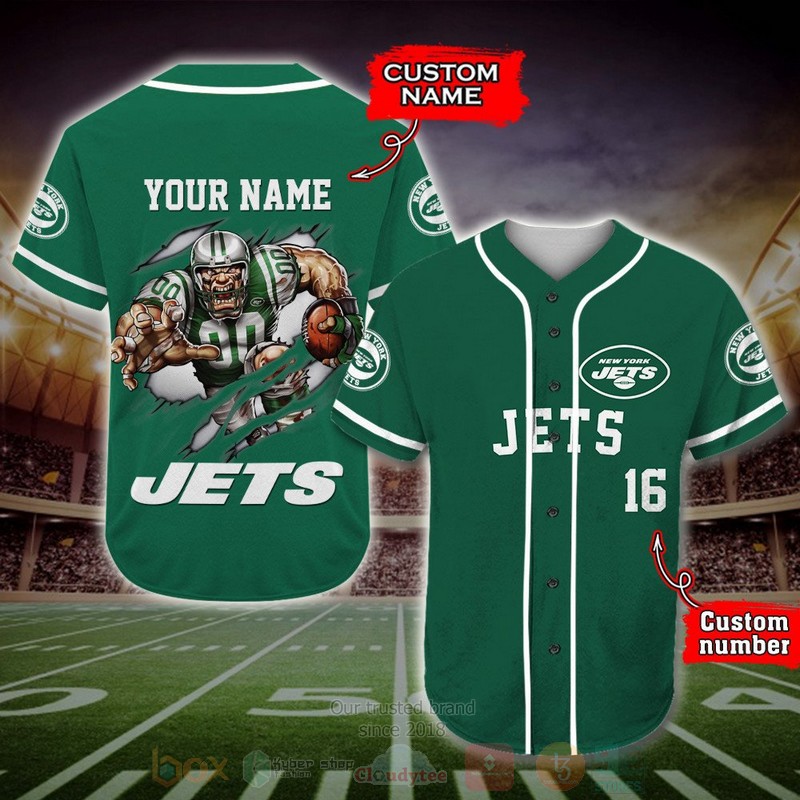 BEST New York Jets Custom AOP Baseball Jersey word2