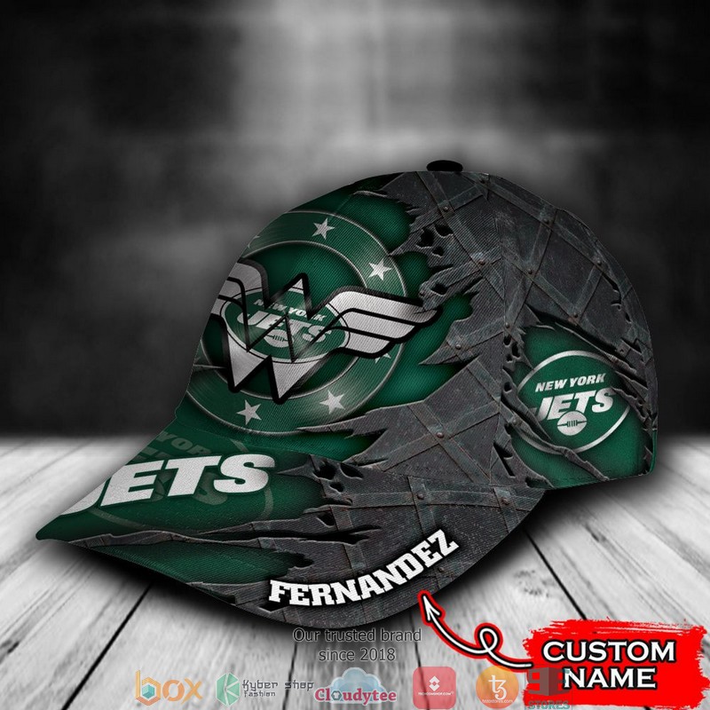 New York Jets Wonder Woman NFL Custom Name Cap 3 New York Jets Wonder Woman NFL Custom Name Cap word2