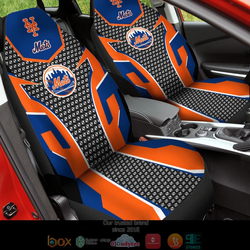 New York Mets Black Blue Orange Limited Car Seat Covers