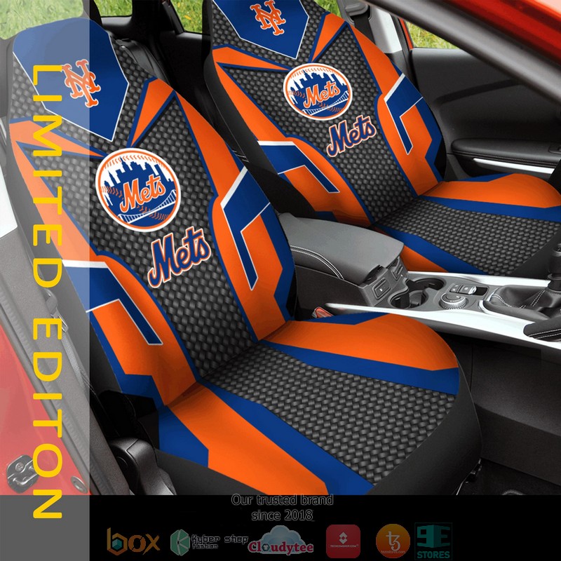 New York Mets Orange Navy Limited Car Seat Covers