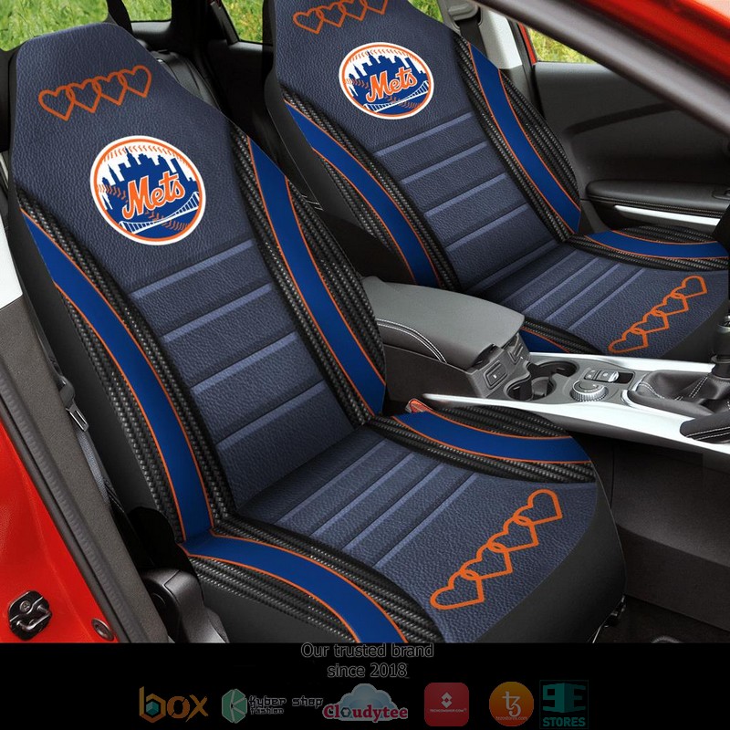 New York Mets Orange heart Limited Car Seat Covers