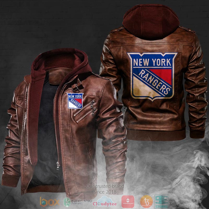 NEW New York Rangers PU Leather Jacket