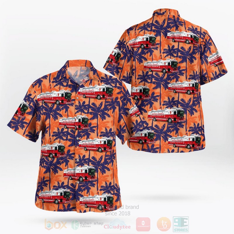 BEST New York, Suffolk County Major Emergency Response Vehicle MERV 3D Aloha Shirt word1