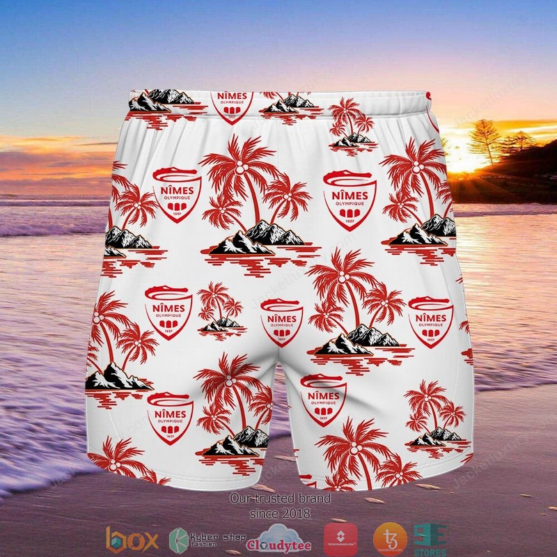 Nimes Olympique Hawaiian Shirt, Beach Short 2 Nimes Olympique Hawaiian Shirt, Beach Short word3