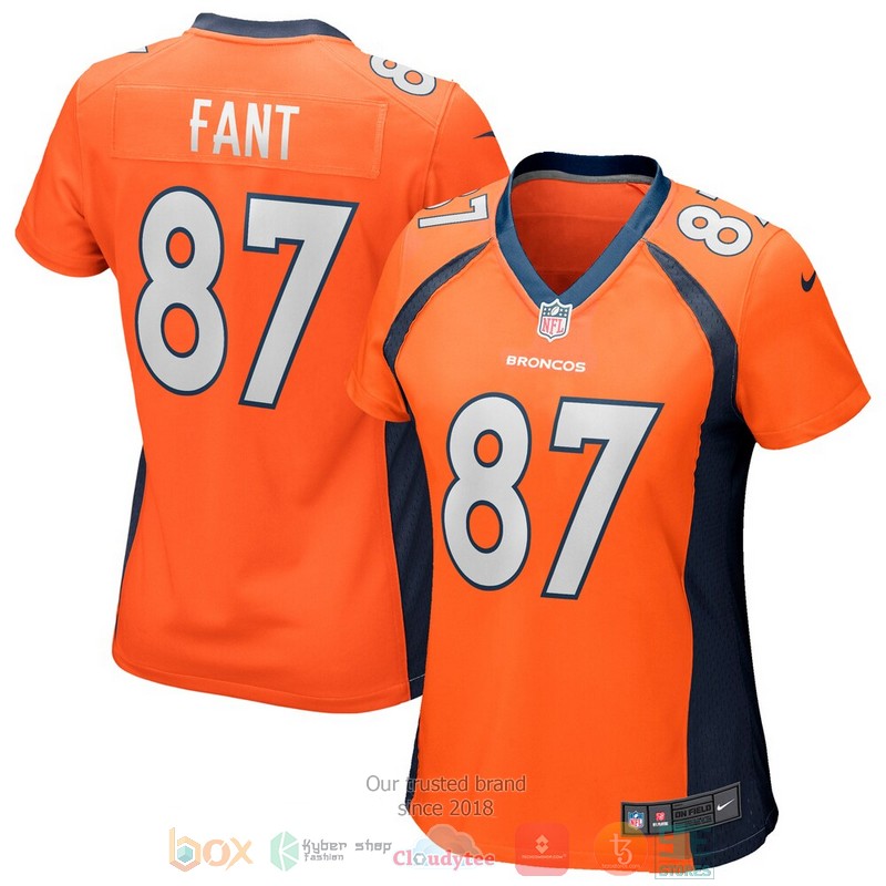 NEW Noah Fant Orange Denver Broncos Football Jersey 1 NEW Noah Fant Orange Denver Broncos Football Jersey word1