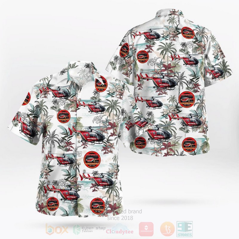 BEST Norfolk, Virginia, Nightingale Regional Air Ambulance 3D Aloha Shirt word3