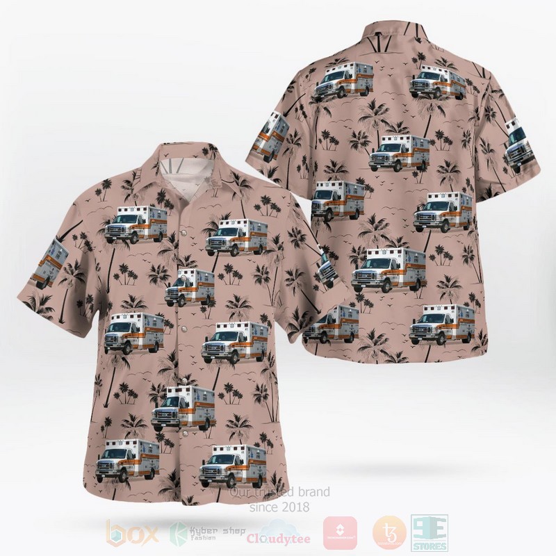 BEST North Carolina, Apex EMS 3D Aloha Shirt word2