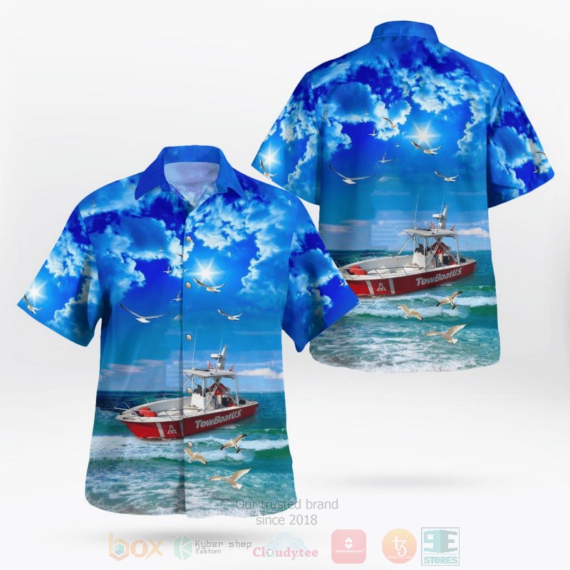 BEST North East, Maryland, BoatUS, TowBoatUS Chesapeake City 3D Aloha Shirt word2