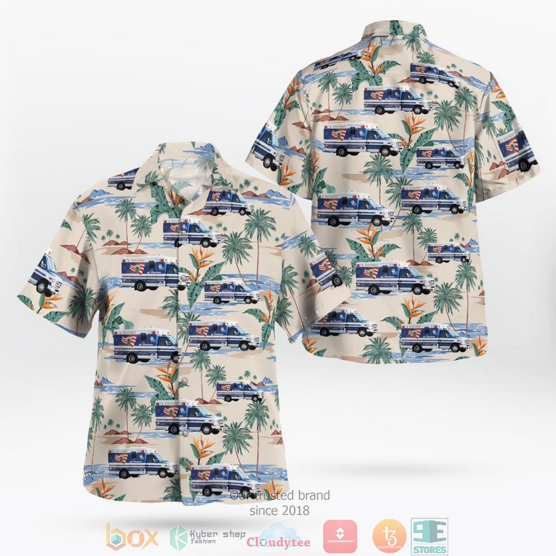North Las Vegas Nevada Medic West Ambulance Hawaiian Shirt word3