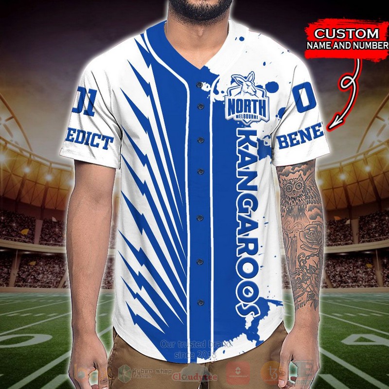 BEST North Melbourne Kangaroos Custom AOP Baseball Jersey 2 BEST North Melbourne Kangaroos Custom AOP Baseball Jersey word2