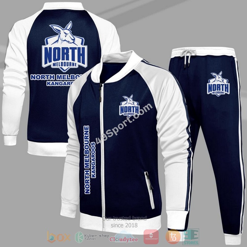 NEW North Melbourne Kangaroos Tracksuits Jacket and Pant word1