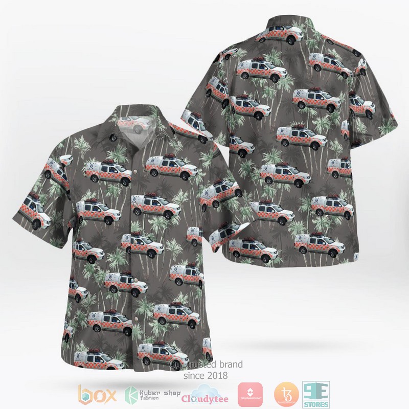 North Yorkshire England Swaledale Mountain Rescue Team Hawaii 3D Shirt word3