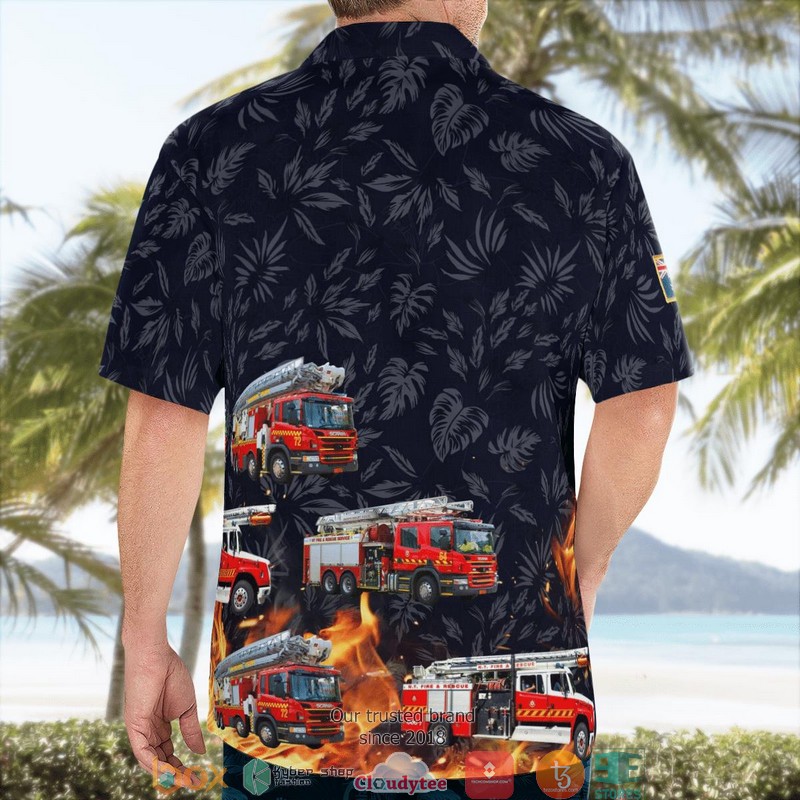 Northern Territory Fire and Rescue Service NTFRS Fleet Hawaiian Shirt word3