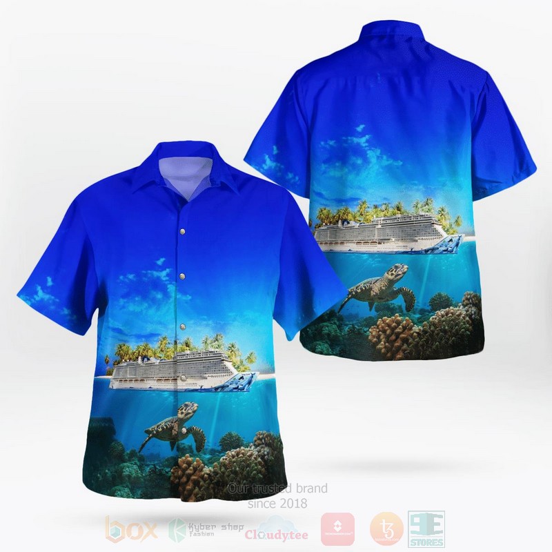 BEST Norwegian Cruise Line Norwegian Bliss 3D Aloha Shirt