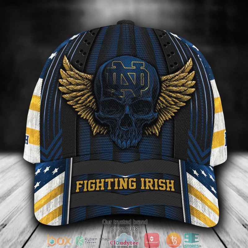 Notre Dame Fighting Irish Luxury Skull NCAA1 Custom Name Cap word1