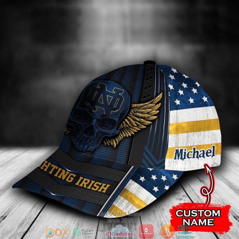 Notre Dame Fighting Irish Luxury Skull NCAA1 Custom Name Cap 3 Notre Dame Fighting Irish Luxury Skull NCAA1 Custom Name Cap word1