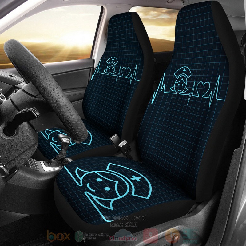 BEST Nurse Heartbeat Luxury Car Seat Covers