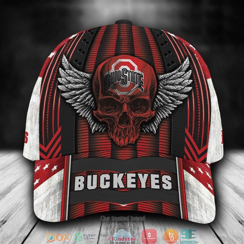 Ohio State Buckeyes Luxury Skull NCAA1 Custom Name Cap word3