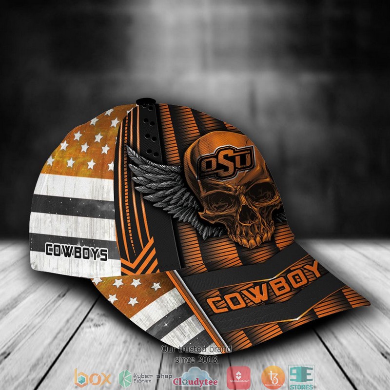 Oklahoma State Cowboys Luxury Skull NCAA1 Custom Name Cap 2 Oklahoma State Cowboys Luxury Skull NCAA1 Custom Name Cap word1