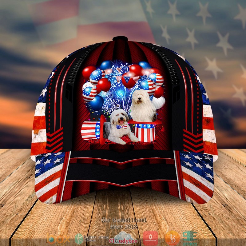 Old English Sheepdog Patriot Us Flag Balloon Cap 2 Old English Sheepdog Patriot Us Flag Balloon Cap word2