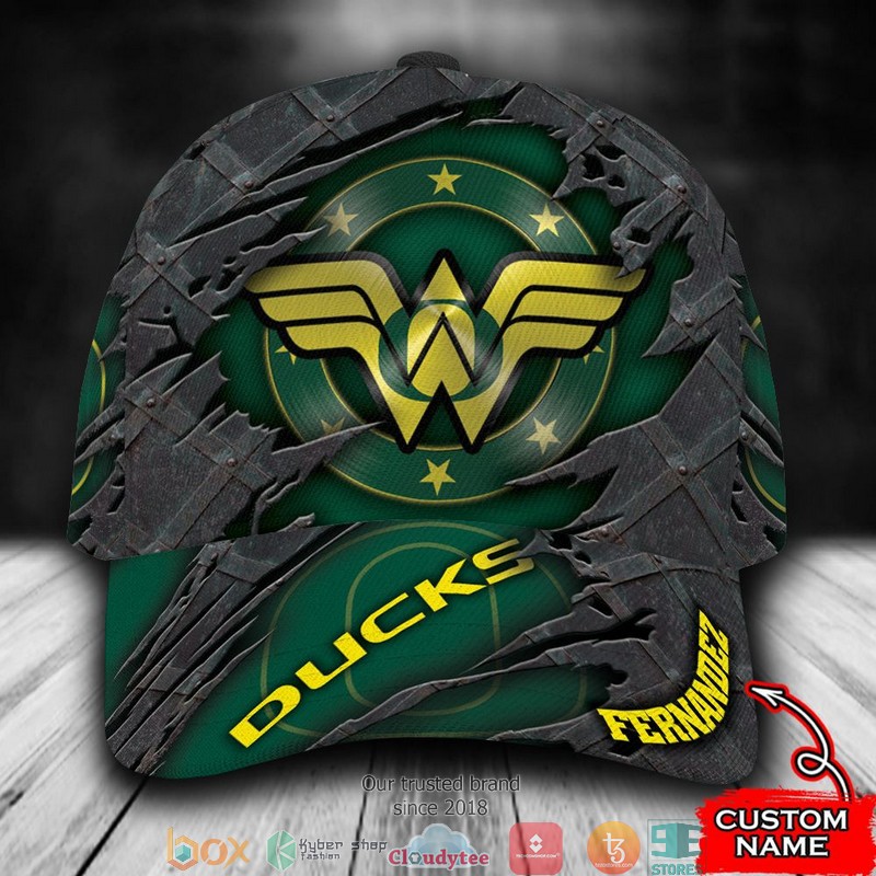 Oregon Ducks Wonder Woman NCAA1 Custom Name Cap 8 Oregon Ducks Wonder Woman NCAA1 Custom Name Cap word3