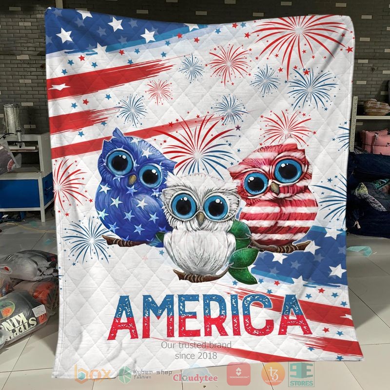 HOT Owl America Independence Day Blanket Quilt 1 HOT Owl America Independence Day Blanket Quilt word3