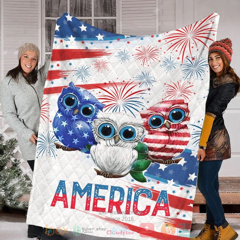 HOT Owl America Independence Day Blanket Quilt 3 HOT Owl America Independence Day Blanket Quilt word3