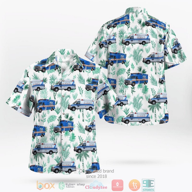 PRN Ambulance California Fleet Aloha Shirt word1
