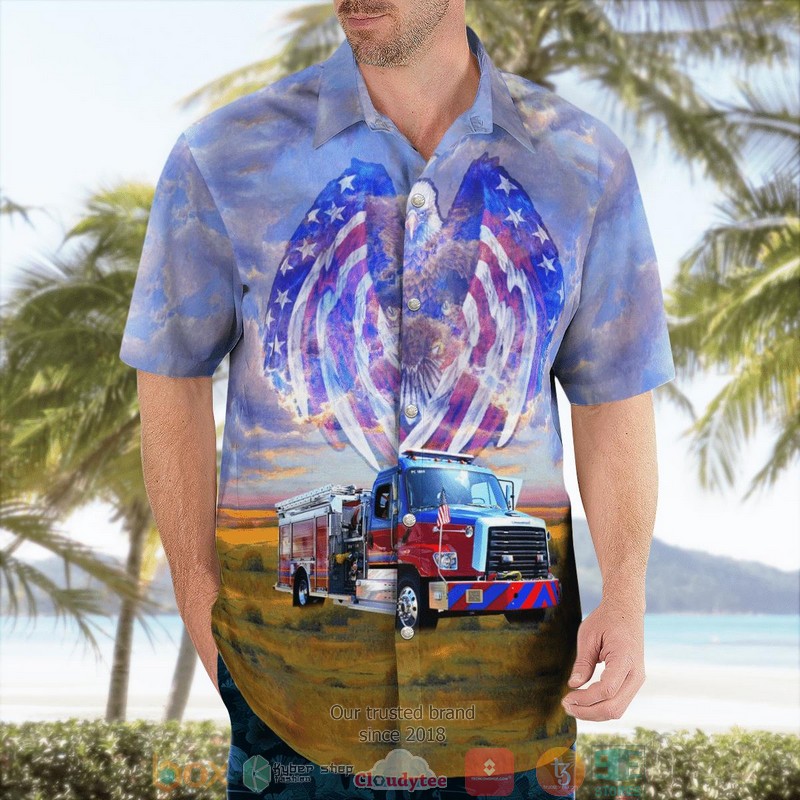 Palm Coast Fire Department Florida Independence Day Hawaii 3D Shirt word2
