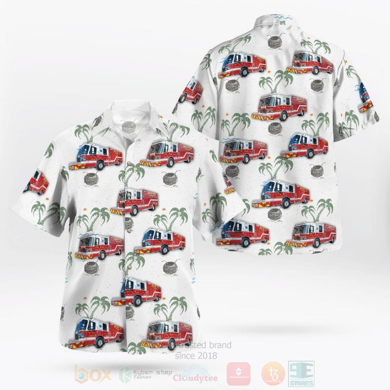 BEST Palmview Fire Department, Palmview, Texas 3D Aloha Shirt word3