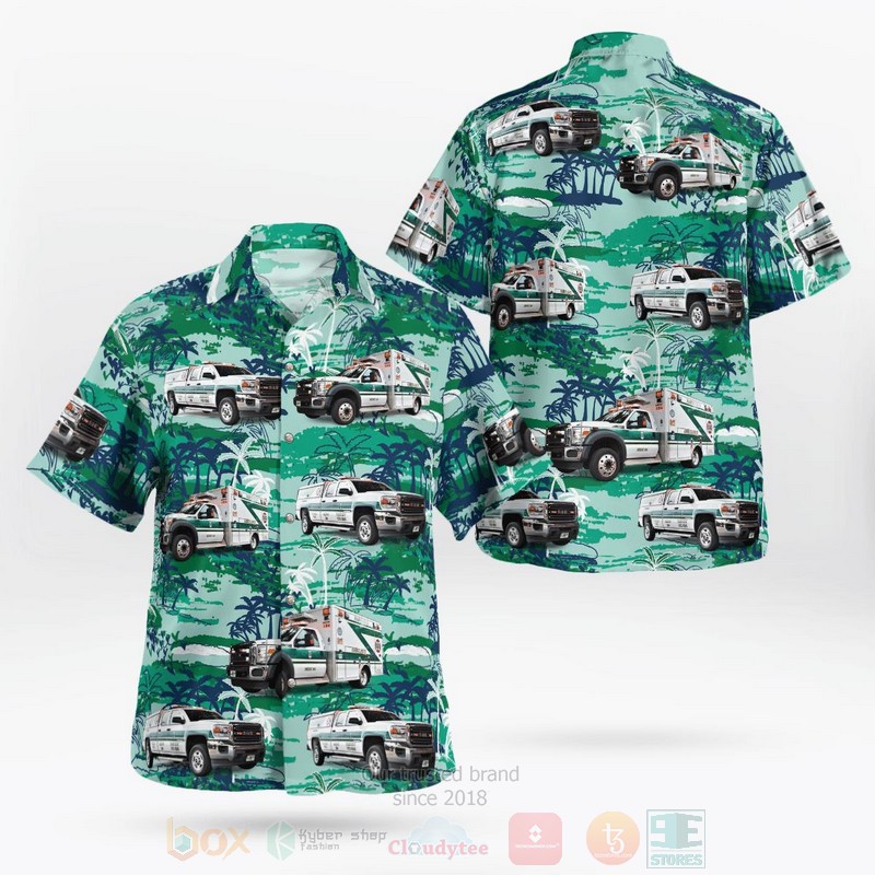 BEST Parkview Fire EMS, Pittsburgh, Pennsylvania 3D Aloha Shirt word2