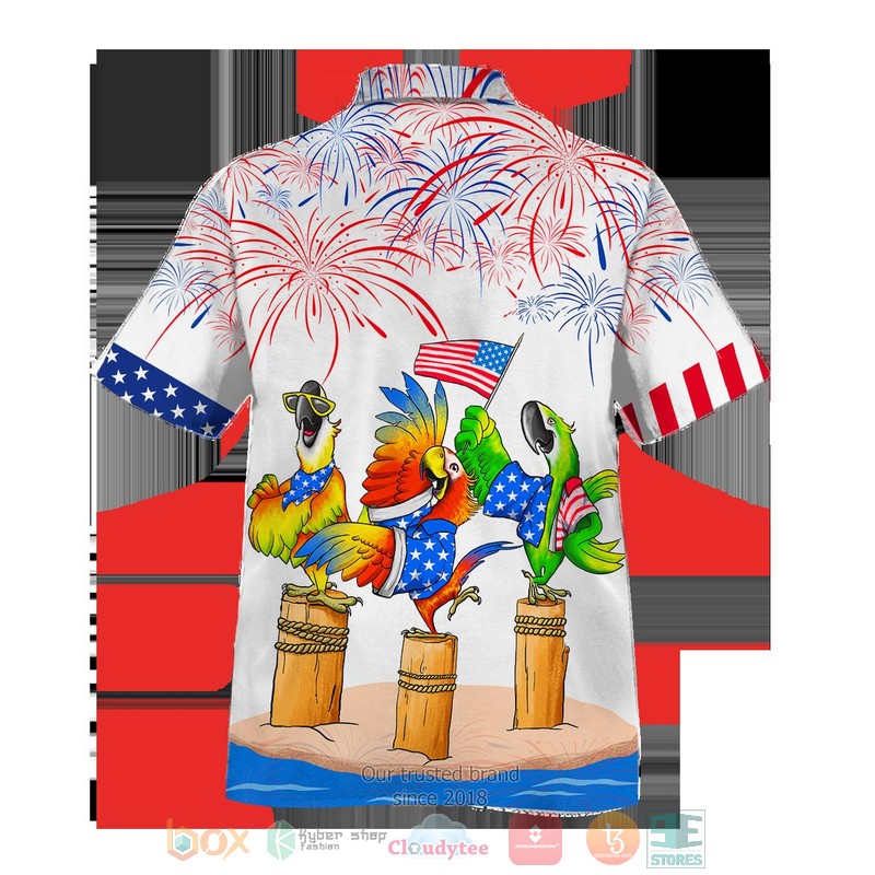 NEW Parrot Independence Day Is Coming White Hawaii Shirt, Shorts 3 NEW Parrot Independence Day Is Coming White Hawaii Shirt, Shorts word2