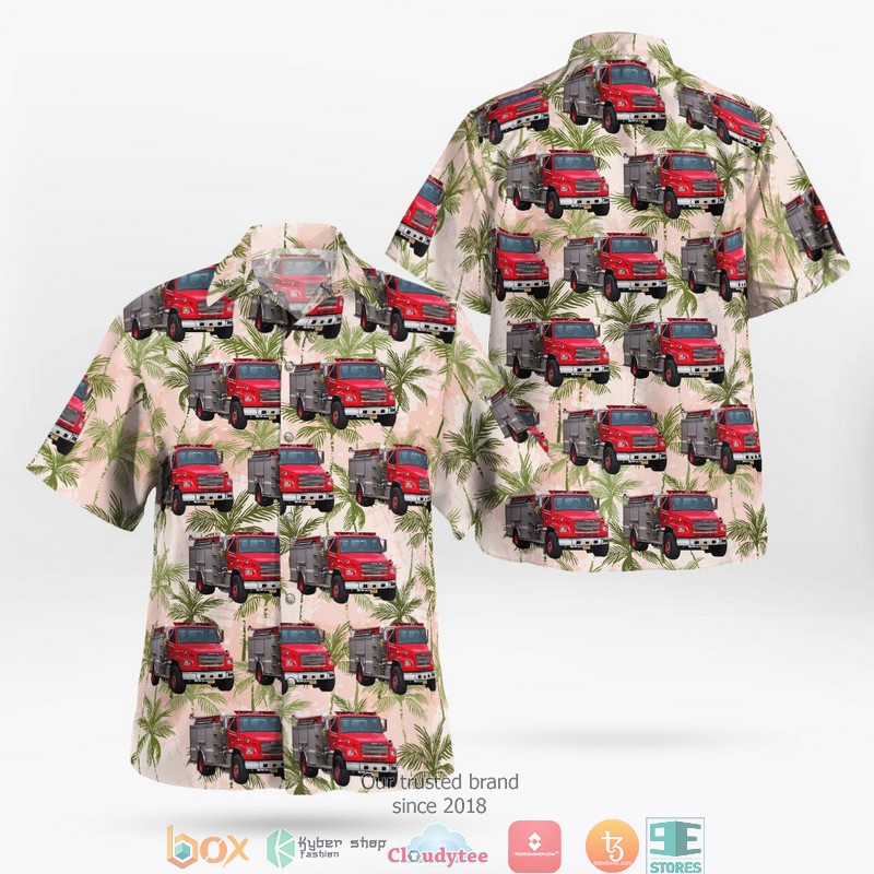Pearl River Louisiana St Tammany Parish Fire Protection District 7 Hawaiian Shirt word1