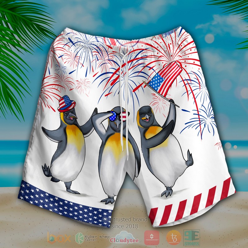 NEW Penguins Independence Day white Hawaii Shirt, Shorts 3 NEW Penguins Independence Day white Hawaii Shirt, Shorts word1