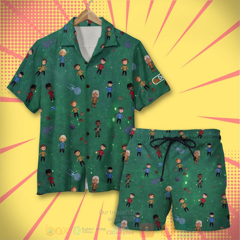 BEST Person With Green Background Aloha Hawaiian Shirt, Short word1