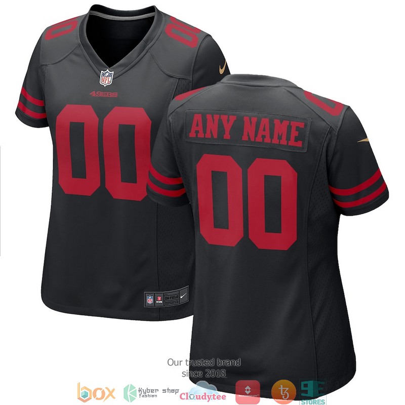 Personalize Black San Francisco 49ers Alternate Football Jersey word1