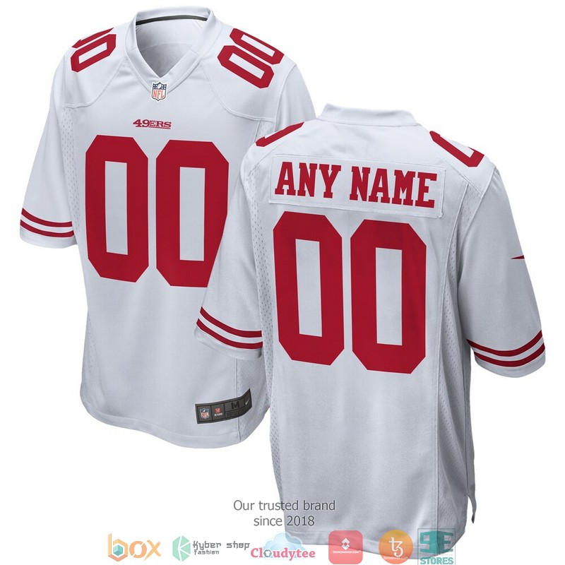 Personalize San Francisco 49ers White 2018 Football Jersey word1