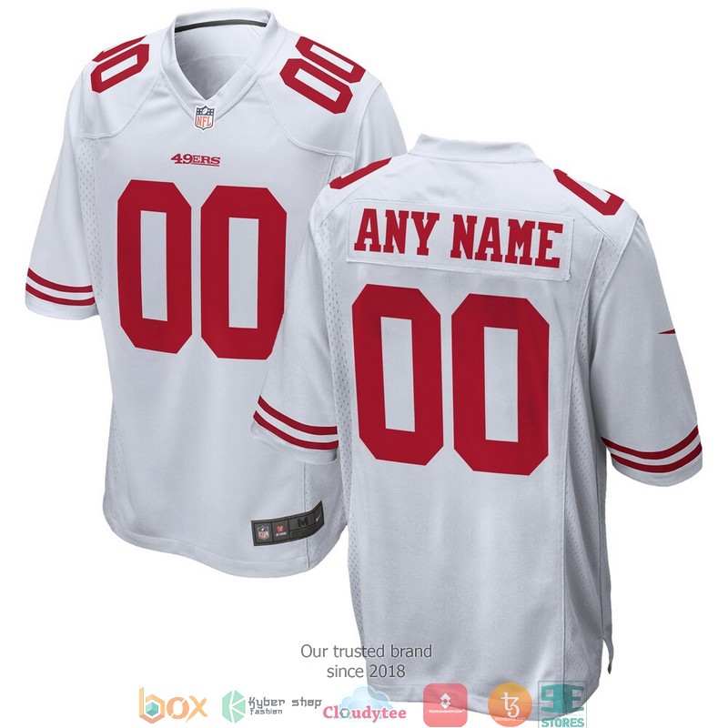 Personalize San Francisco 49ers White Football Jersey