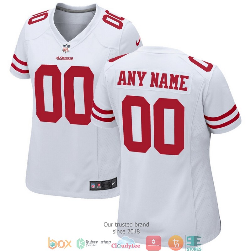 Personalize White San Francisco 49ers Football Jersey