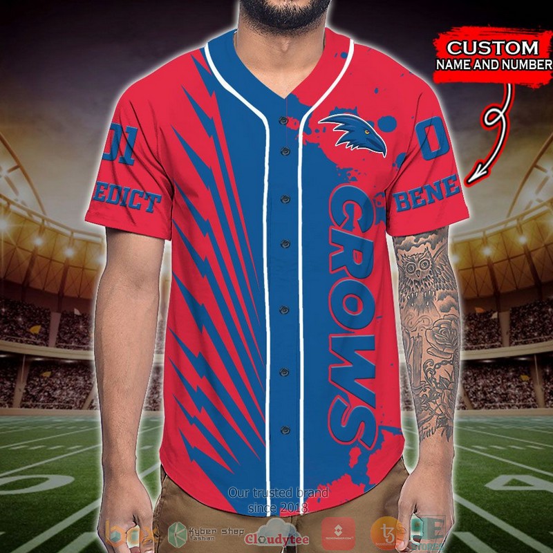 Personalized Adelaide Crows AFL Baseball Jersey Shirt 2 Personalized Adelaide Crows AFL Baseball Jersey Shirt word3
