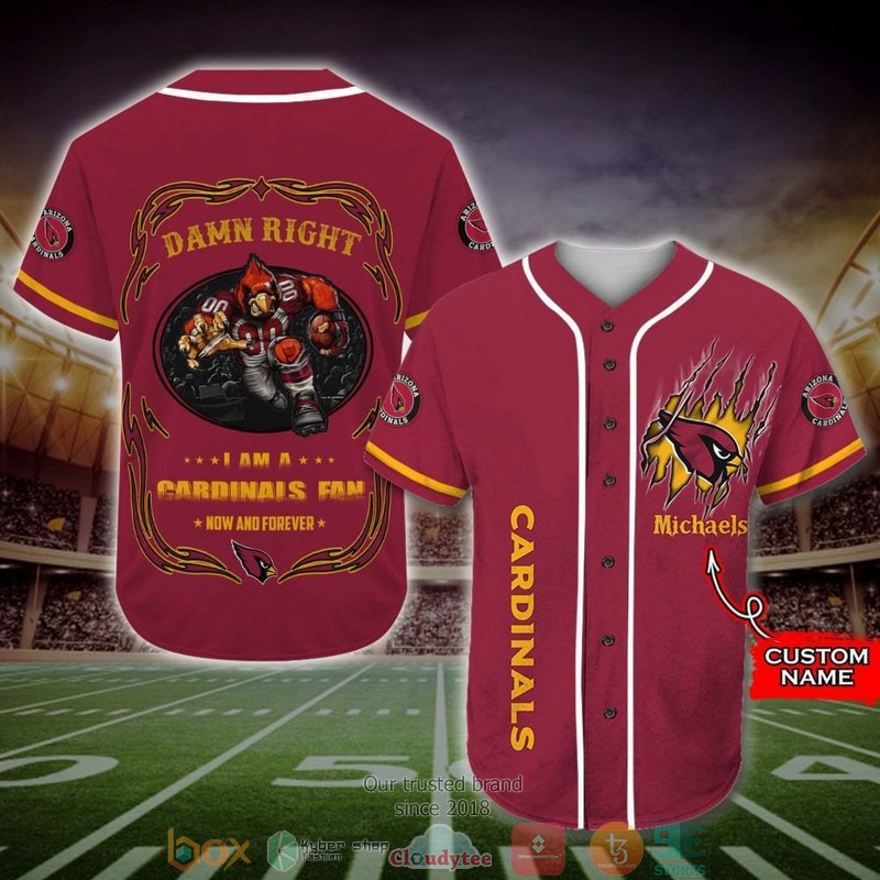 Personalized Arizona Cardinals Mascot NFL Baseball Jersey Shirt 7 Personalized Arizona Cardinals Mascot NFL Baseball Jersey Shirt word1
