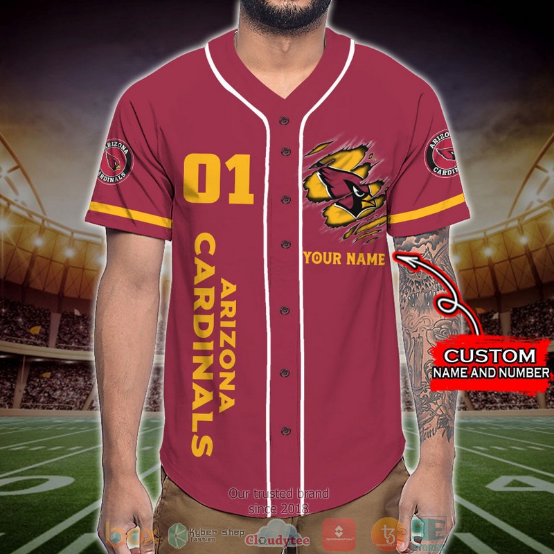 Personalized Arizona Cardinals NFL Baseball Jersey Shirt 2 Personalized Arizona Cardinals NFL Baseball Jersey Shirt word2