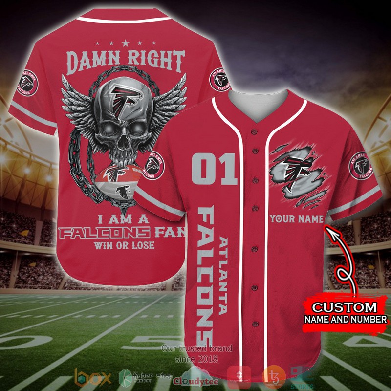 Personalized Atlanta Falcons NFL Baseball Jersey Shirt word2