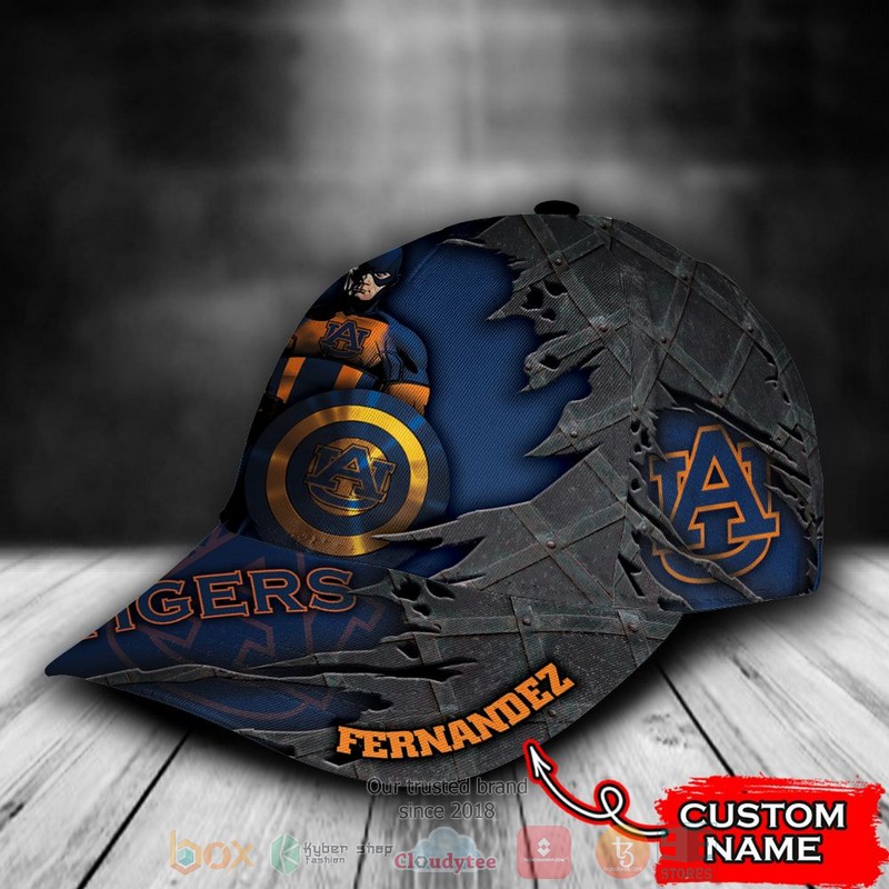 BEST Personalized Auburn Tigers Captain America custom Hat 3 BEST Personalized Auburn Tigers Captain America custom Hat word3