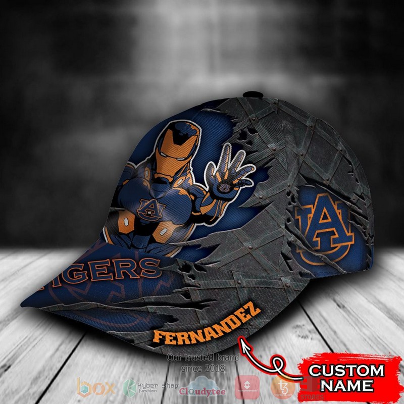 BEST Personalized Auburn Tigers Iron Man custom Hat 3 BEST Personalized Auburn Tigers Iron Man custom Hat word2
