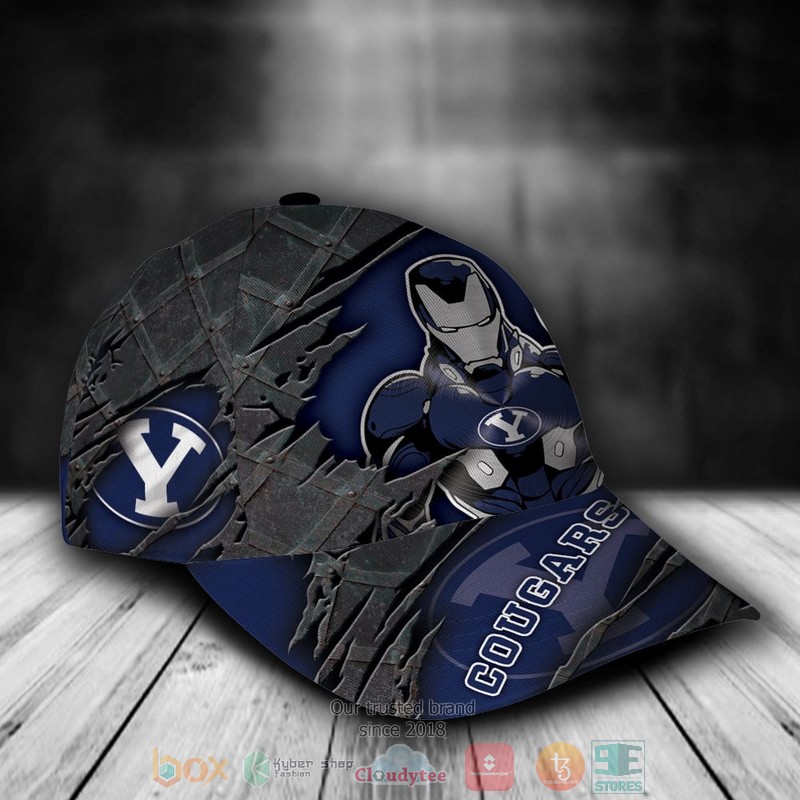BEST Personalized BYU Cougars Iron Man custom Hat 2 BEST Personalized BYU Cougars Iron Man custom Hat word3