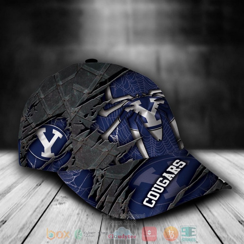 Best Personalized Byu Cougars Spiderman Custom Hat Word1