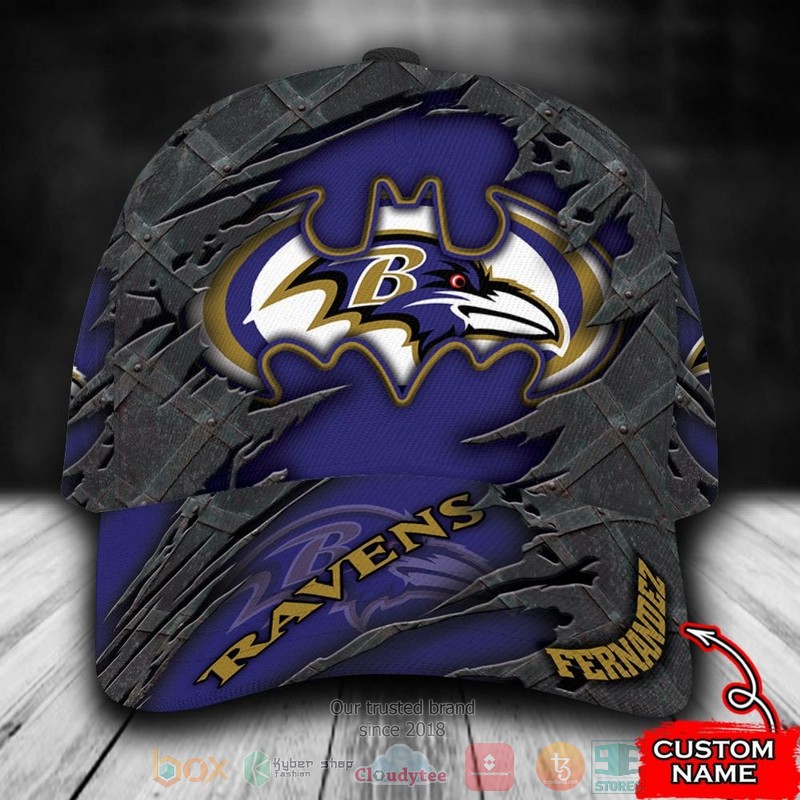 Best Personalized Baltimore Ravens Batman Custom Hat 9