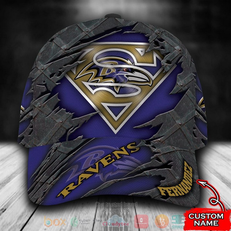 Best Personalized Baltimore Ravens Superman Custom Hat 8